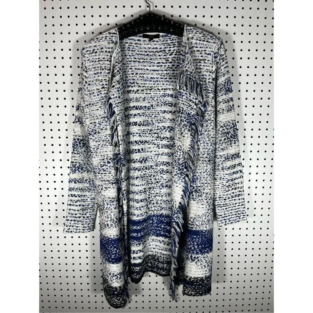 Fate fringed knit open cardigan sweater size S